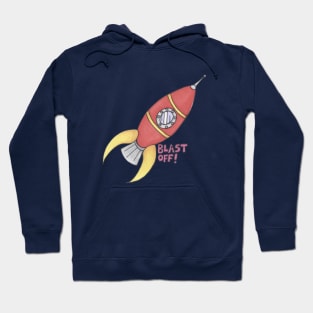 BLAST OFF! Rocket Ship Hoodie